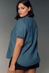 Thumbnail View 6: Aly Puff-Sleeve Blouse by Pilcro: Chambray Edition