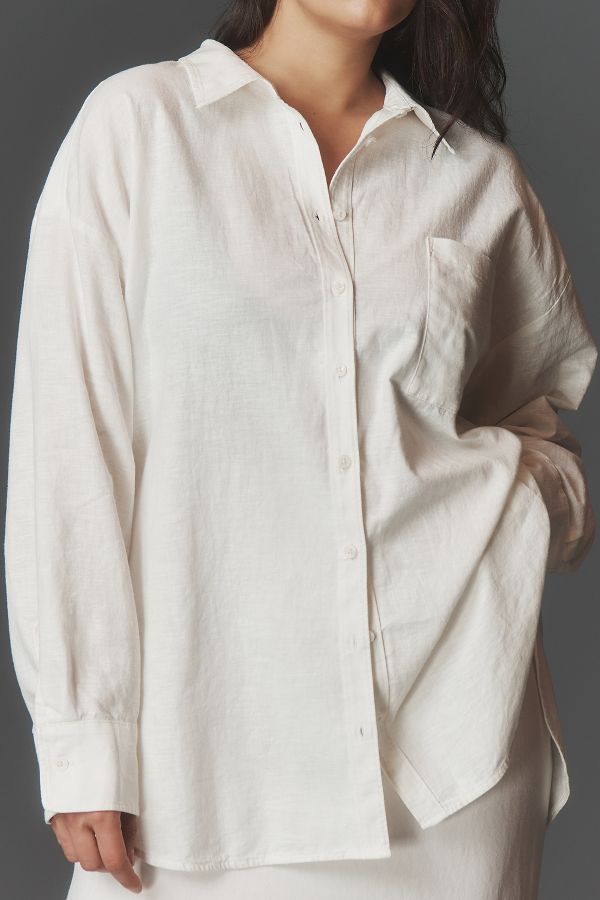 Slide View: 9: The Bennet Buttondown Shirt by Maeve: Linen Edition