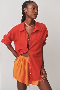 Slide View: 1: The Bennet Buttondown Shirt by Maeve: Linen Edition