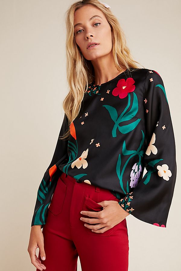 Slide View: 1: Marimekko Mysteeri Silk Blouse