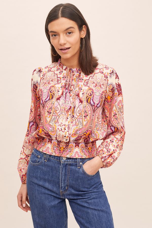 Kachel Callie Paisley-Print Blouse | Anthropologie UK