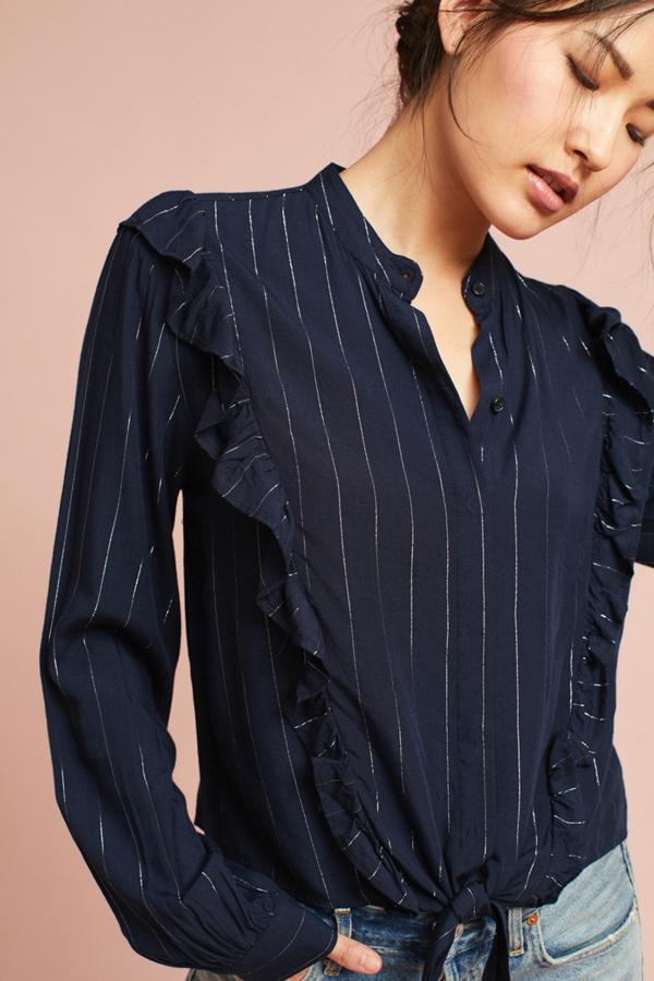 Rails Ruffled Buttondown | Anthropologie