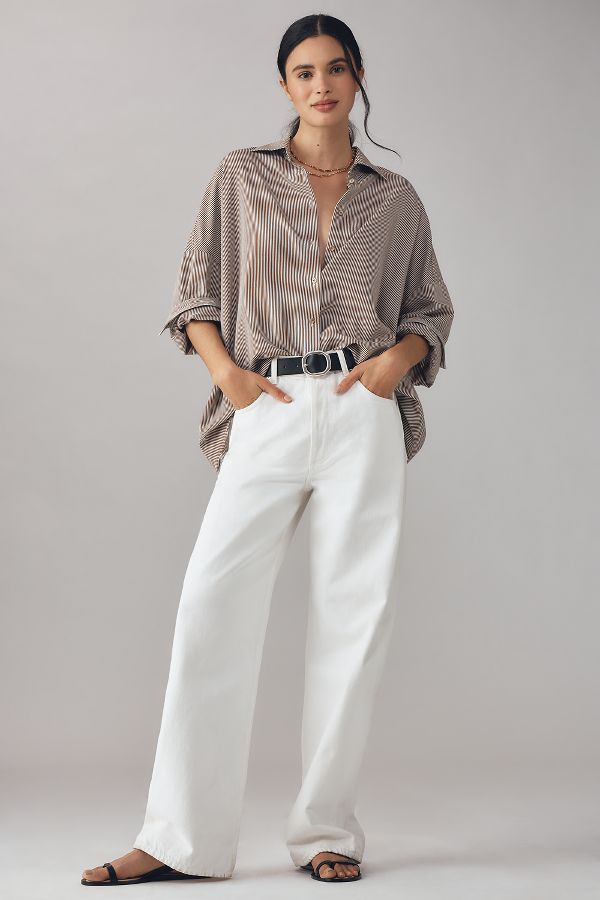 Slide View: 2: AGOLDE Roux Boxy Buttondown Shirt