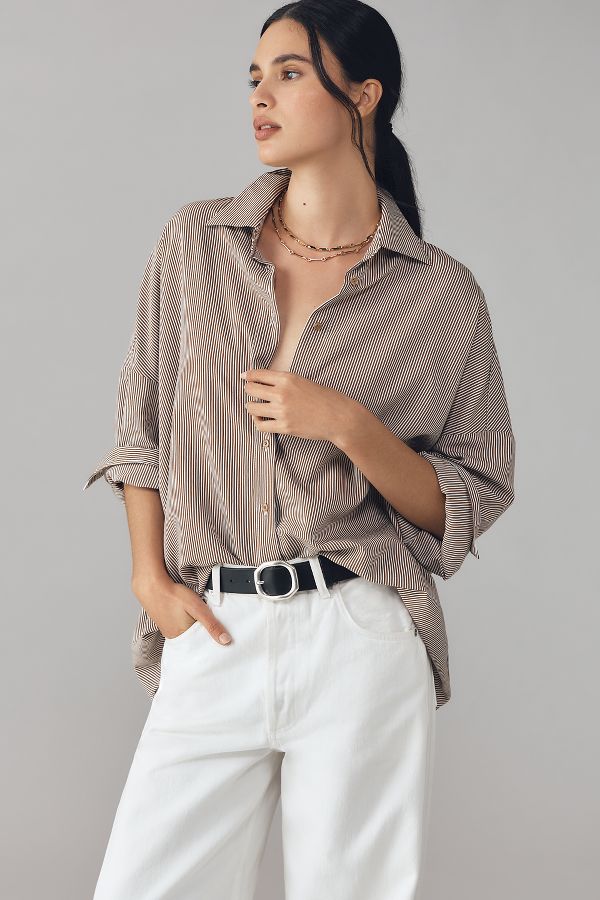 Slide View: 1: AGOLDE Roux Boxy Buttondown Shirt