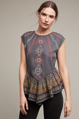 Neysa Embroidered Top | Anthropologie