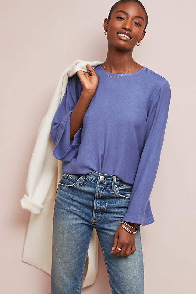 Cloth & Stone Bell-Sleeved Top | Anthropologie