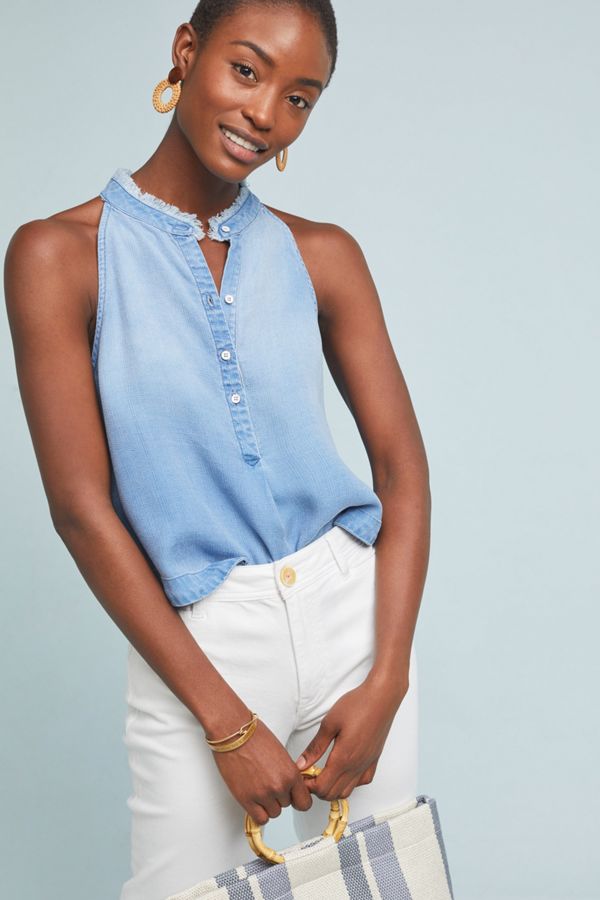 Cloth & Stone Sleeveless Chambray Top