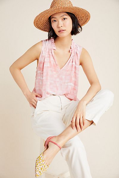 Cloth & Stone Mira Ruffled Tank