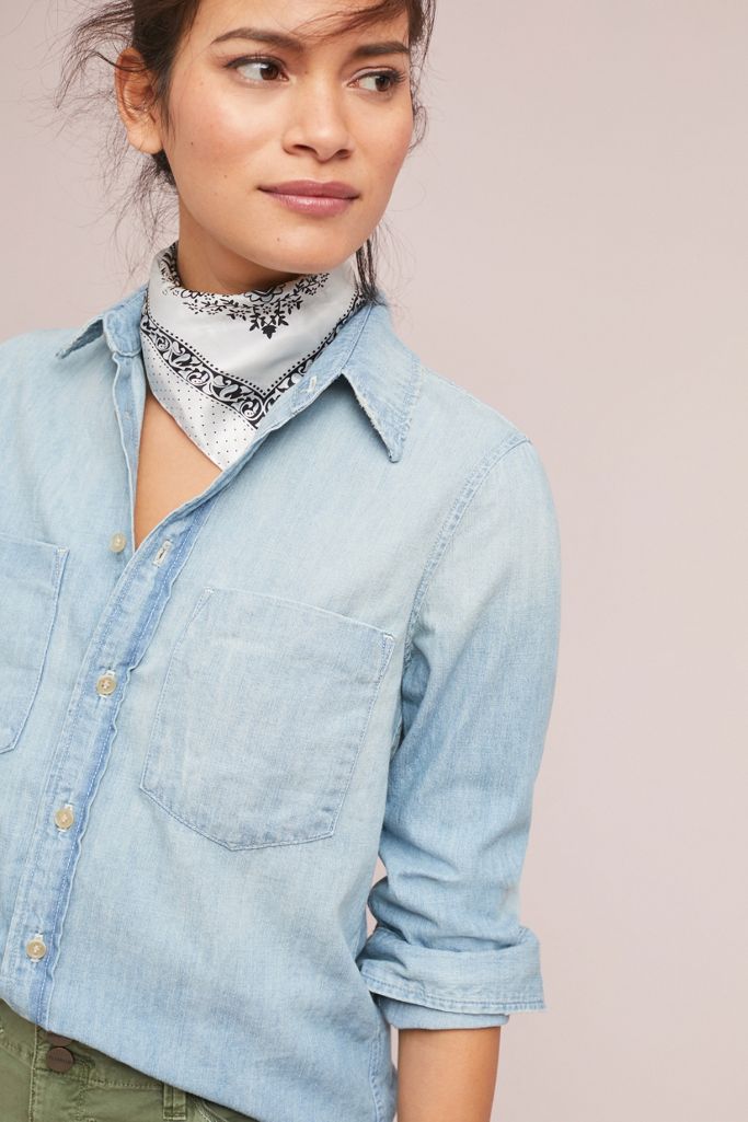RD Chambray Embroidery Button Up