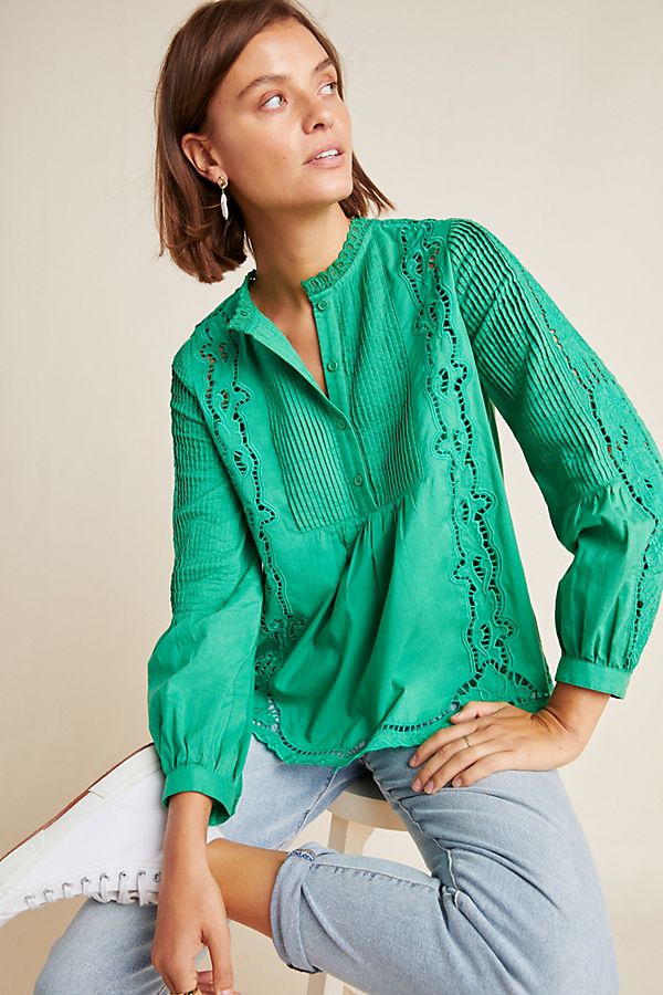 Slide View: 1: Annemarie Peasant Blouse