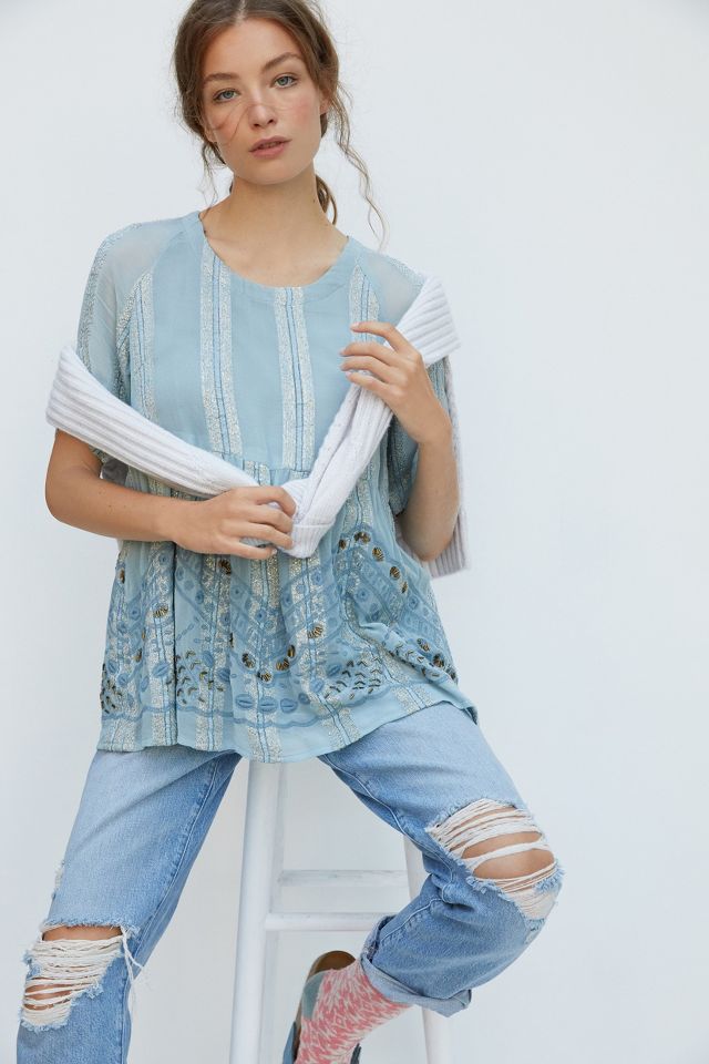 Rozelle Embroidered Tunic | Anthropologie