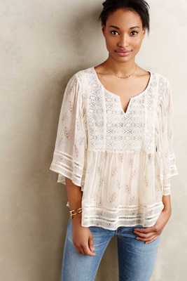 anthropologie peasant blouse