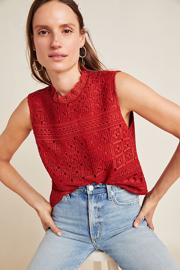 Slide View: 1: Dr Slvls Geo Lace Shell