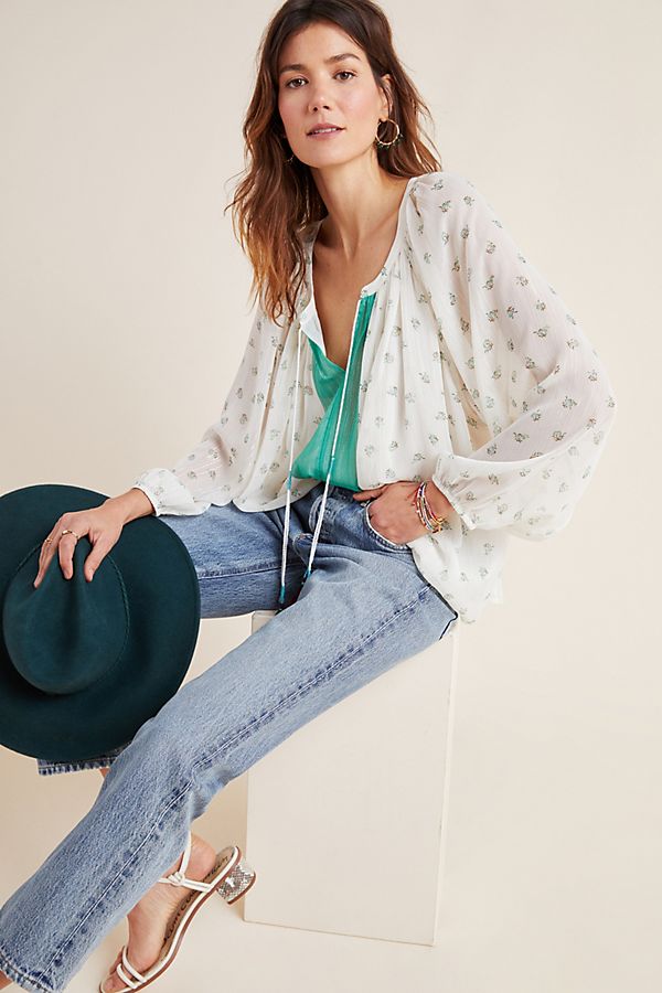 Slide View: 1: Kaya Peasant Blouse