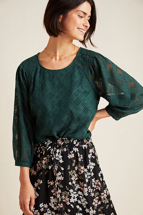 Slide View: 1: Susanna Lace Blouse