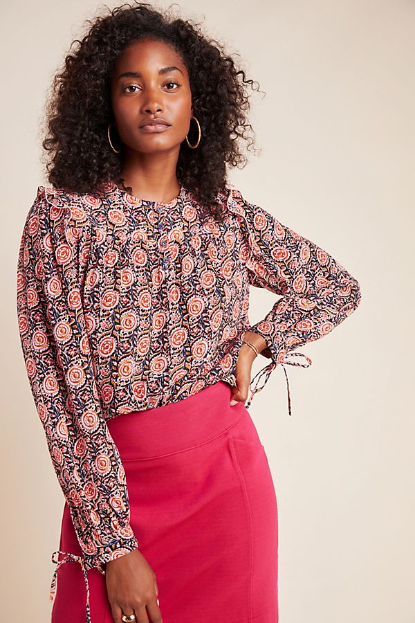 Slide View: 1: Antik Batik Nikki Floral Blouse
