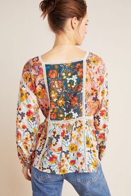 anthropologie peasant top