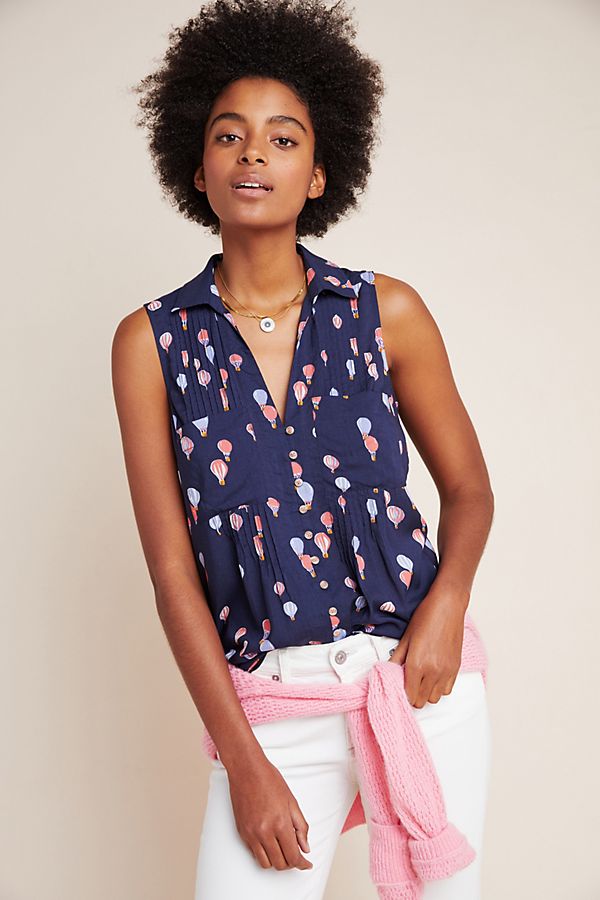 Slide View: 1: Whimsical Pintucked Blouse