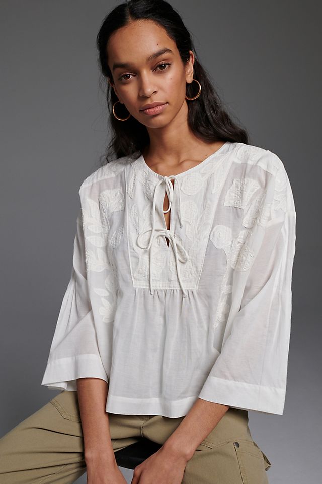 Catrina Embroidered Blouse | Anthropologie