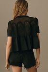 Thumbnail View 2: En Elly Short-Sleeve Lace Poplin Swing Top