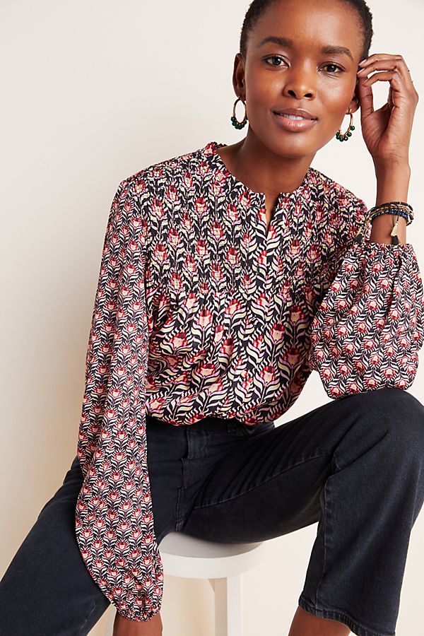 Slide View: 1: Jennifer Smocked Blouse