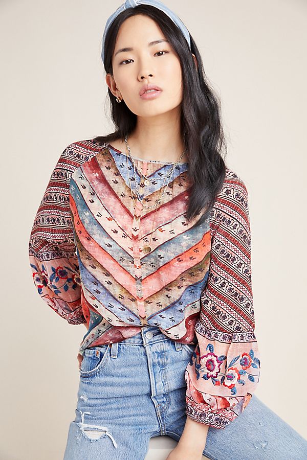 Slide View: 1: Uma Peasant Blouse