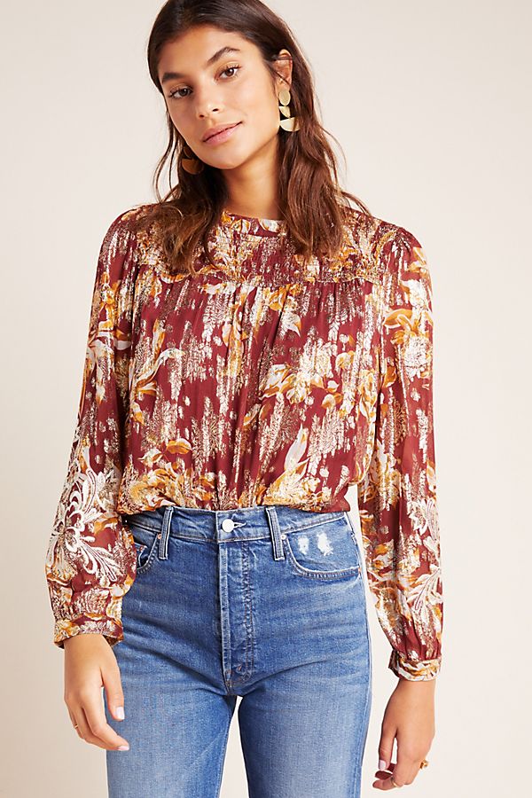 Slide View: 1: Angeline Embroidered Blouse