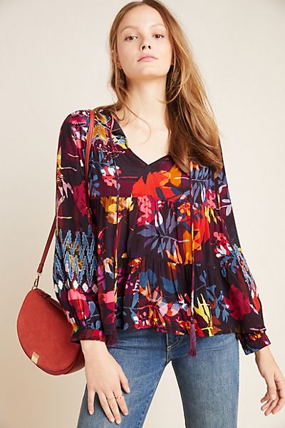 Amber Tiered Peasant Blouse | Anthropologie