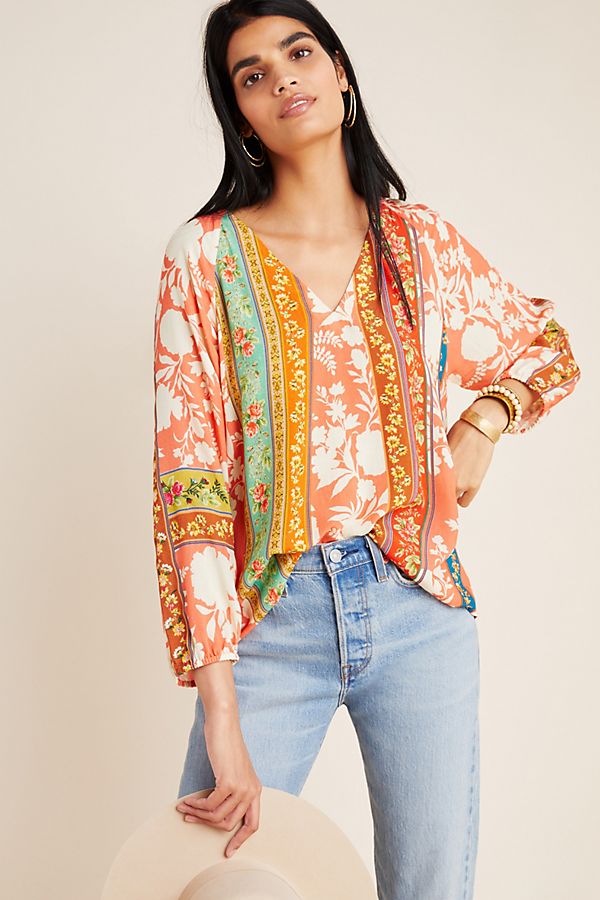 Slide View: 1: Edith Peasant Blouse