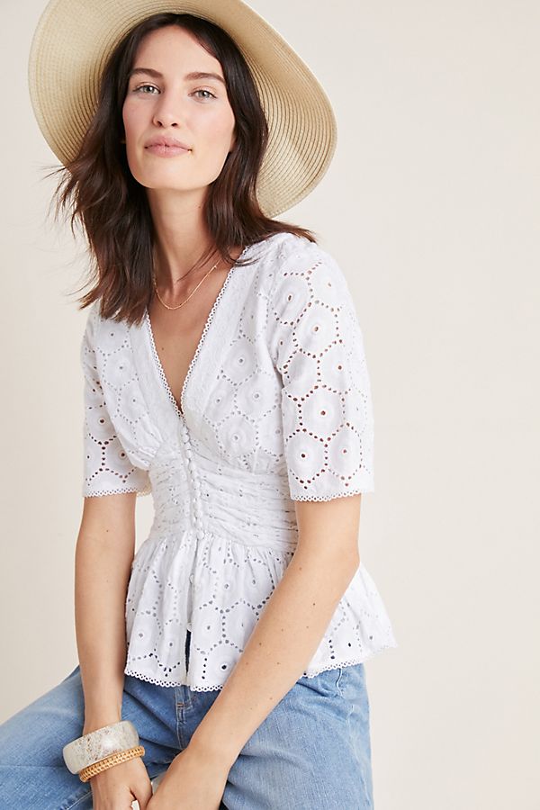 Slide View: 1: Gaissel Eyelet Top