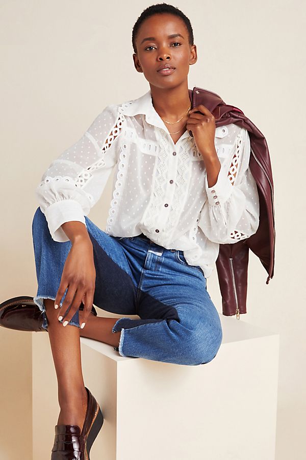 Slide View: 1: Cleo Lace Blouse