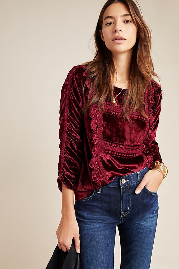 Slide View: 1: Artemia Velvet Blouse