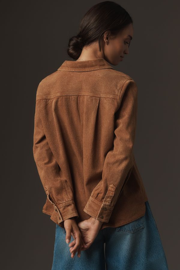 Slide View: 2: Forever That Girl Long-Sleeve Collared Popover