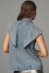 Thumbnail View 2: Let Me Be Flutter-Sleeve Embellished Top