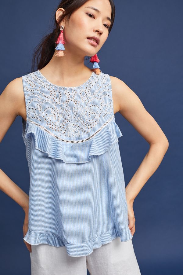 Sleeveless Ruffled Top | Anthropologie