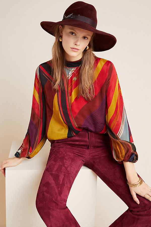 Slide View: 1: Crisanta Mock Neck Blouse