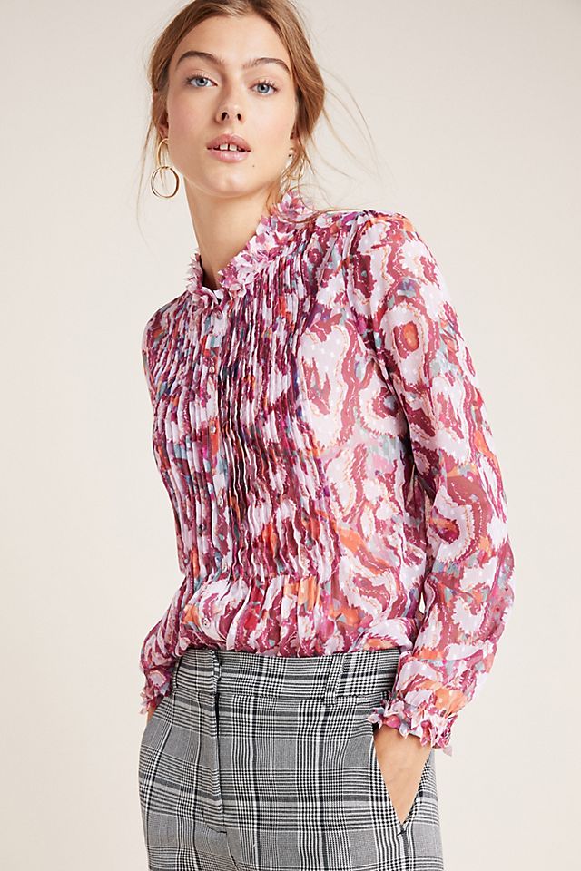Penelope Pleated Blouse | Anthropologie