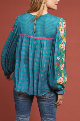 eclectic peasant blouse anthropologie