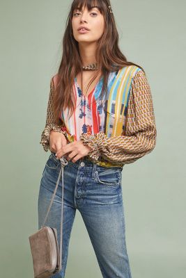 retro peasant blouse