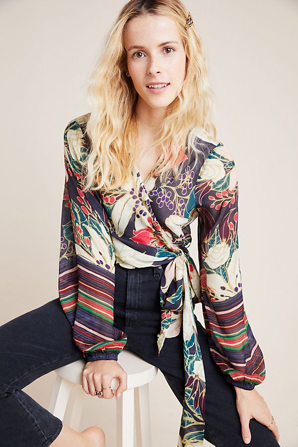 Slide View: 1: Palmizana Wrap Blouse