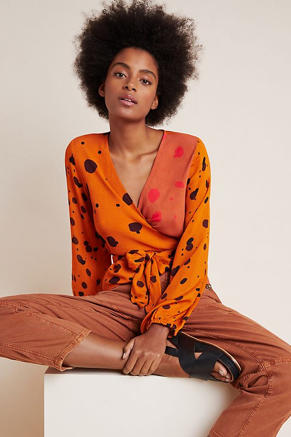 Slide View: 1: Ariana Wrap Blouse