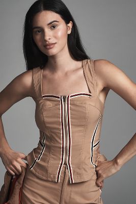 Maeve Sleeveless Sporty Corset Blouse