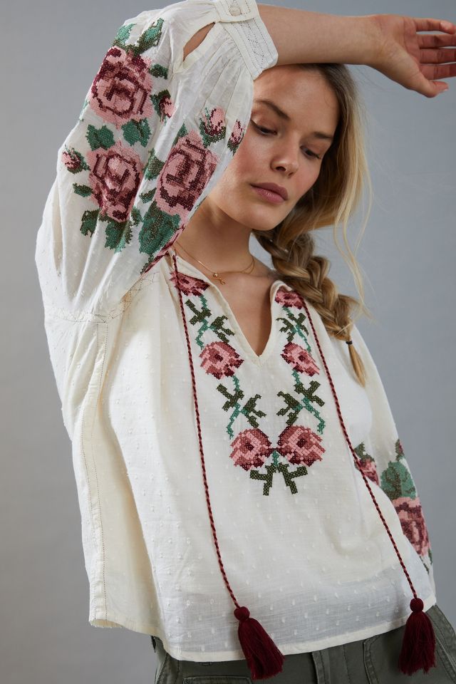 Bethan Embroidered Blouse | Anthropologie