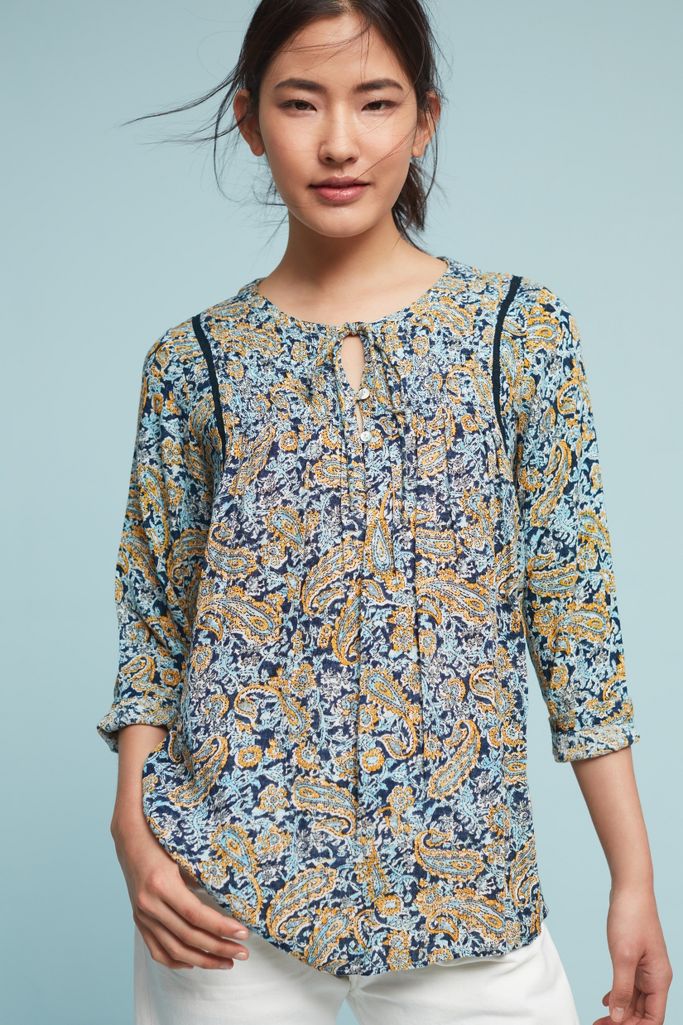 Marlowe Paisley Blouse | Anthropologie