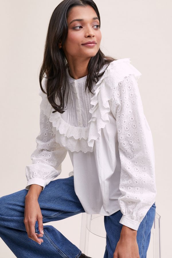 Meadows Bluse Mit Ruschen Anthropologie De