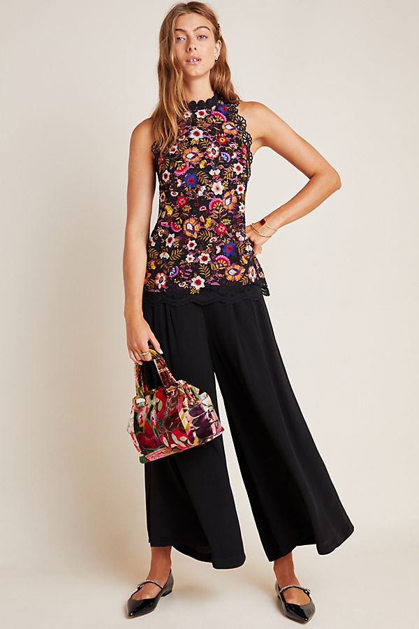 Slide View: 1: Kirstie Embroidered Peplum Blouse