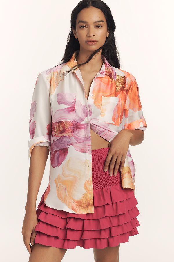 Slide View: 1: The Brielle Relaxed Buttondown Blouse