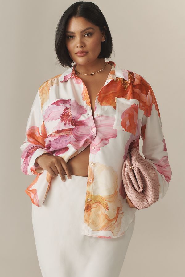 Slide View: 5: The Brielle Relaxed Buttondown Blouse