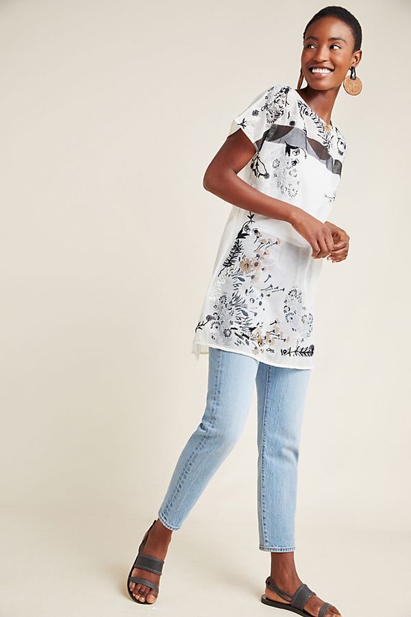 Slide View: 1: Bailey Embroidered Tunic