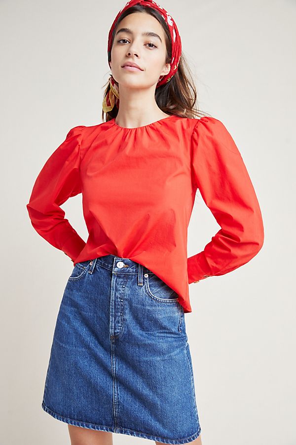 Slide View: 1: Rowan Poplin Top